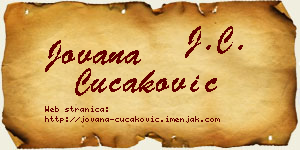 Jovana Čučaković vizit kartica